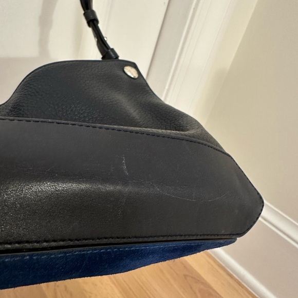 Rag & Bone Deep Blue Suede Crossbody - Picture 4 of 5